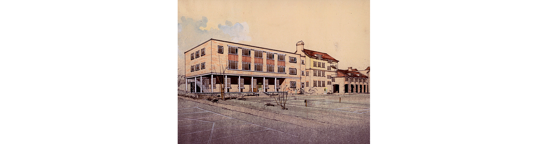 The new South Wing provided additional classrooms and a fit for purpose dining room.
Opened in 1958 by Her Majesty Queen Elizabeth the Queen Mother.